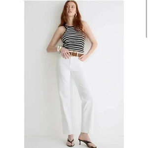 J Crew 90s classic straight-fit jean in white wash 27 NWT